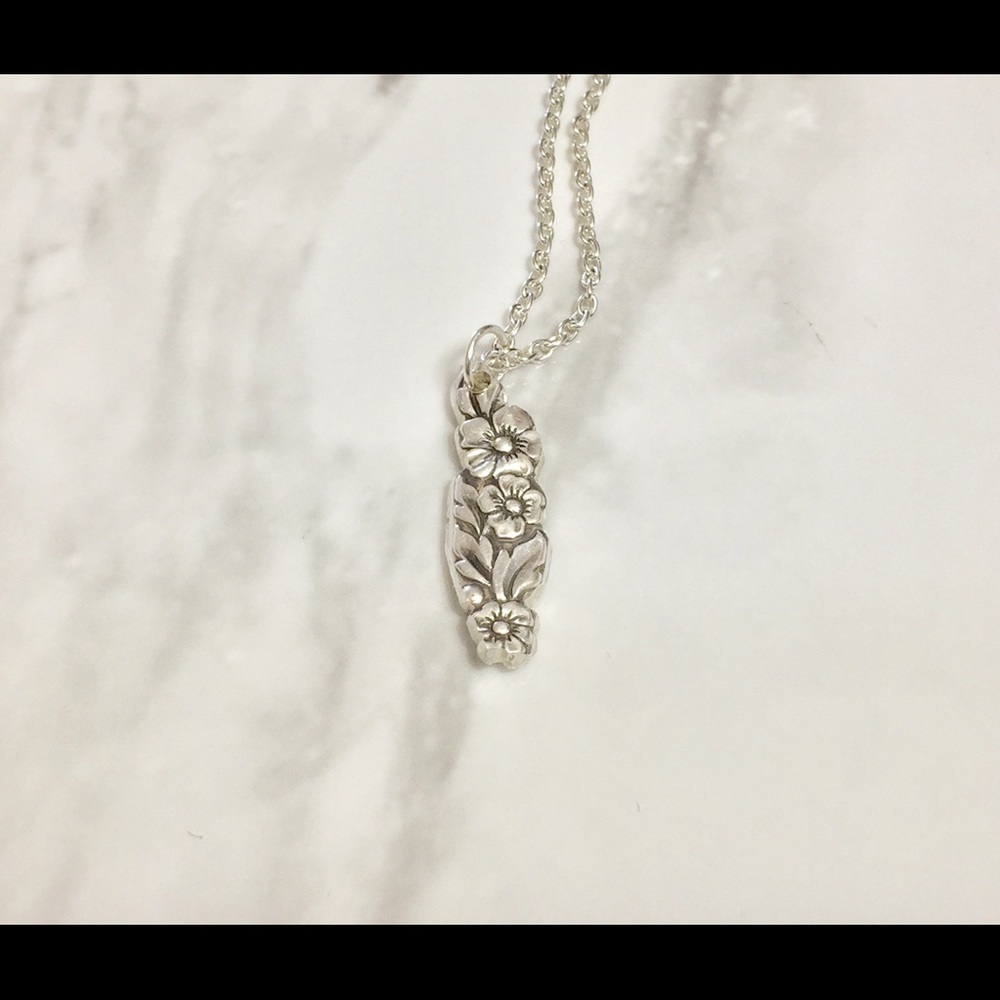 Sterling Silver Plate Spoon Necklace Vintage OOTD - Picture 4 of 7